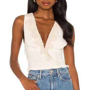 Free People Lottie Ivory Tank Medium